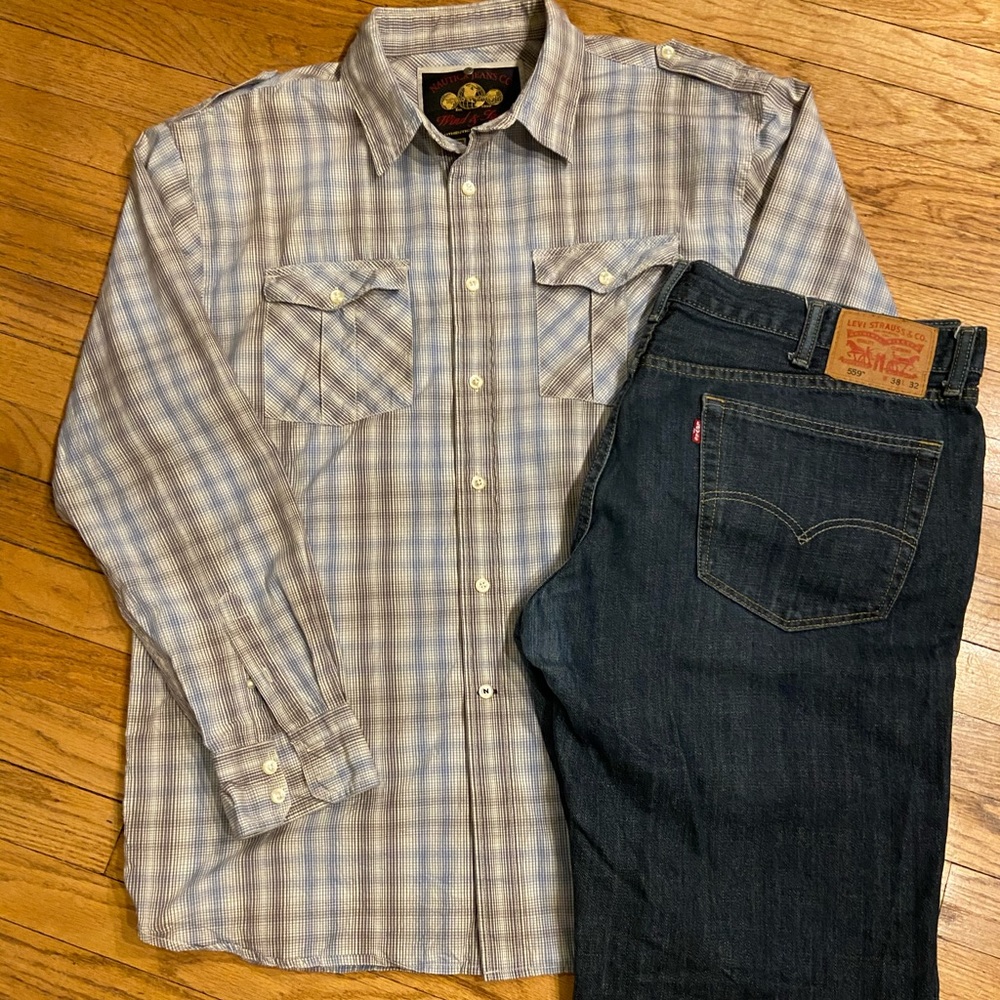 Men’s Nautica Long-sleeved Button-up